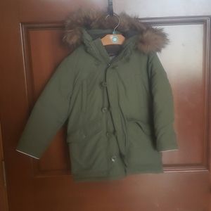 Gap todder fur hood warm coat